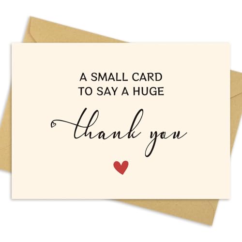 JIXZEN 25 Pack 350GSM | Thank You Cards | Thank You Cards & Notes with Envelopes | Gifts for Wedding, Business, Baby Shower, Graduation,Christma, Holiday | Pefect Teacher Appreciation Gifts