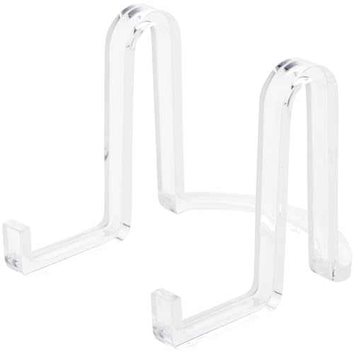 Plymor Clear Acrylic Ribbon-Style Display Easel, 3.75" H x 3.875" W x 5" D - size: 3.75" x 3.875" x 5"