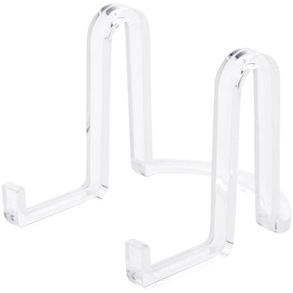 Plymor Clear Acrylic Ribbon-Style Display Easel, 3.75" H x 3.875" W x 5" D - size: 3.75" x 3.875" x 5"