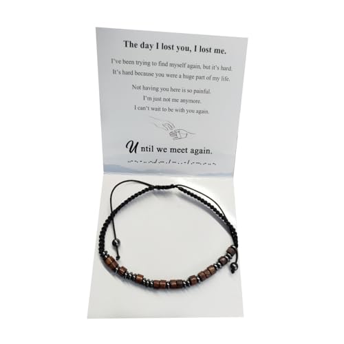 DATOA Hug from Heaven Morse Code Bracelet for Her and Him Until We Meet Again Bracelet Memorial Bracelet Jewelry Gift for Women Men - style: B