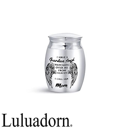Mini Urn for Ashes Mother Women I Have a Guardian Angel Watching Over Me from Heaven I Call Her Mom - size: Mom