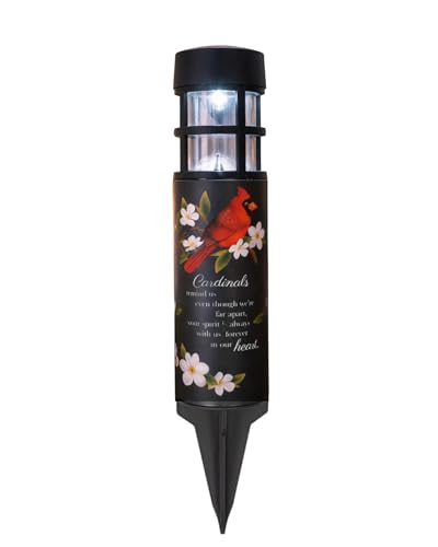 The Bridge Collection "Forever in Our Hearts Cardinal Solar Memorial Light | Weather Resistant Outdoor Sympathy Stake for Gravesite or Garden