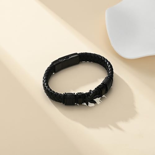 Cremation Jewelry Urn Bracelet for Human Ashes for Women Men Memorial Keepsake Cuff Leather Bracelet - color: Maple Leaf