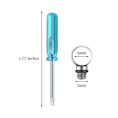 Abooxiu Top Ring with Screwdrivers for Urn Necklace Cremation Jewelry Ashes Keepsake Stainless Steel Replacement Silver