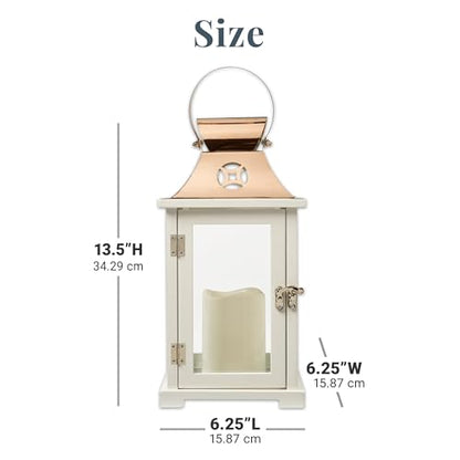 Let's Make Memories Personalized Memorial Lantern - Sympathy - Condolences - LED Candle - Automatic Timer - Wood/Stainless Steel - Copper Finish - A Light Remains - style: A Light Remains