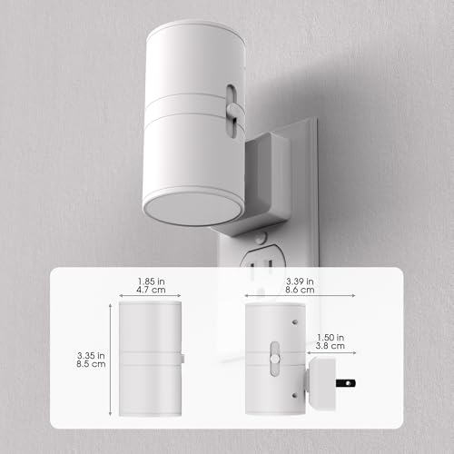 Night Lights Plug into Wall, Modern LED Night Light Plug in | Dusk to Dawn Sensor 5000K Daylight 0-100LM Adjustable Brightness Dimmable NightLight 2 Pack Hallway Bedroom Stairway - color: White-5000K, size: 2 Pack