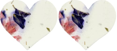 50pcs Small (1.75" hx1.5 w) Purple Heart Seed Paper – Writable & Plantable Wildflower, Mom's Gift for Birthday, Use for Wedding, Baby Shower, & Heart Party Favors (Pack of 2) - color: Purple Heart, size: Small (Pack of 2)