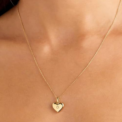 YOUFENG Love Heart Oval Locket Necklace that Holds Pictures Photo Lockets Birthday Gifts Jewelry for Women - style: Heart