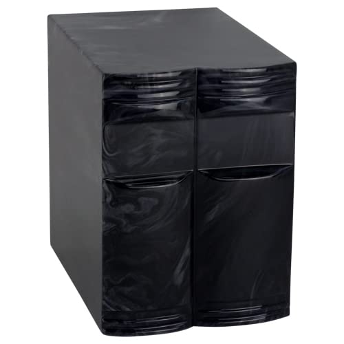 Onyx Cultured Marble Book Companion Urn – Extra-Large Double Urn for Two Adults, 460 cu/in Capacity, Elegant Book Design for Home or Ground Burial