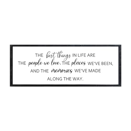 Comurdyo The Best Things in Life Sign, 32"×12", Black - color: Memories (Black), size: 32"L x 12"W