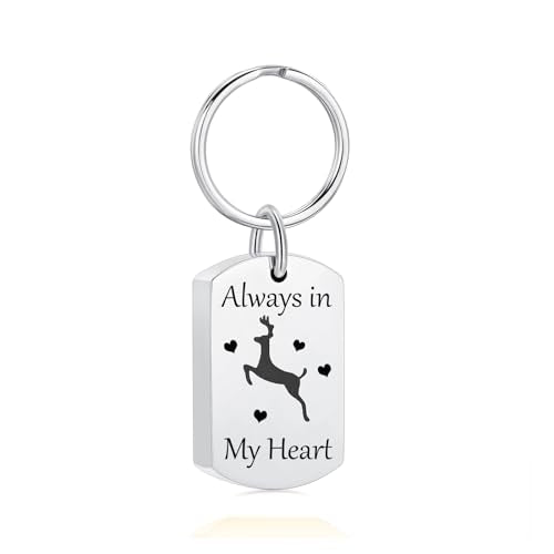 Cremation Jewelry Urn Keychain for Ashes for Women Men Memorial Keepsake Pendant - color: Silver