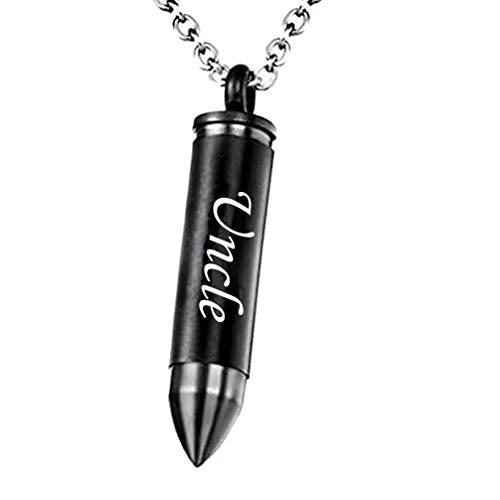 Celtic Cross Bullet Urn Necklaces for Ashes Cremation Jewelry Keepsake Memorial Pendant - style: Uncle