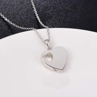 BEILIN 925 Sterling Silver Urn Necklace for Ashes for Women Keepsake Memorial Heart Cremation Jewelry for Ashes - style: Sister