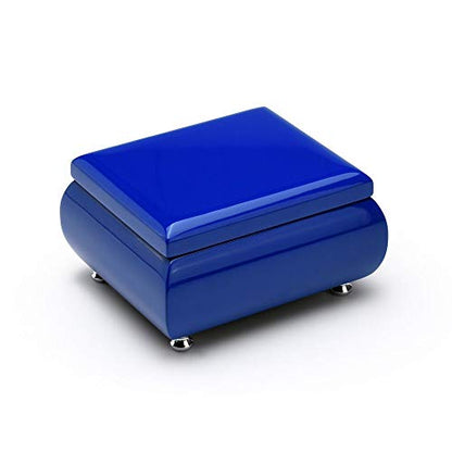 MusicBoxAttic High Gloss Navy Blue 18 Note Musical Jewelry Box Keepsake - Many Songs to Choose - Everything is Beautiful - size: 105. Everything is Beautiful