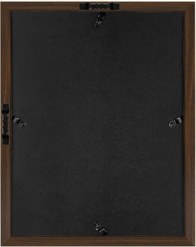 Americanflat 11x14 Shadow Box Frame with Shatter-Resistant Glass - Silhouette Collection - Large Shadow Box Display Case for Tabletop and Wall Display - Walnut with Soft Felt Back - color: Walnut, size: 11x14