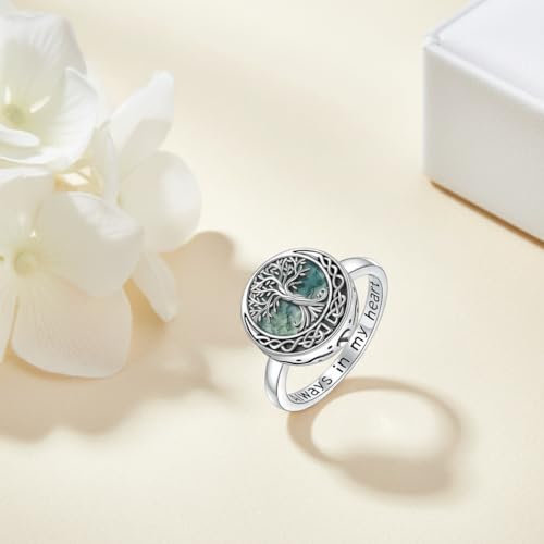 ONEFINITY Tree of Life Rings Celtic Knot Tree of Life Rings Family Tree Jewelry Gifts for Women Men - color: MA-urn