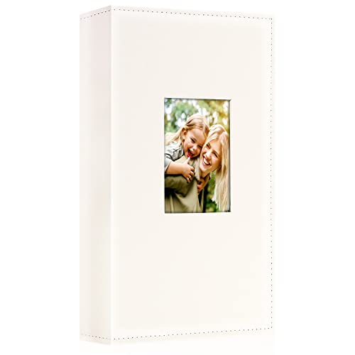 Ywlake Photo Album 4x6 300 Pockets, Leather Photo Albums Holds 300 Horizontal Only Pictures Beige - color: Beige, size: 300 Pockets