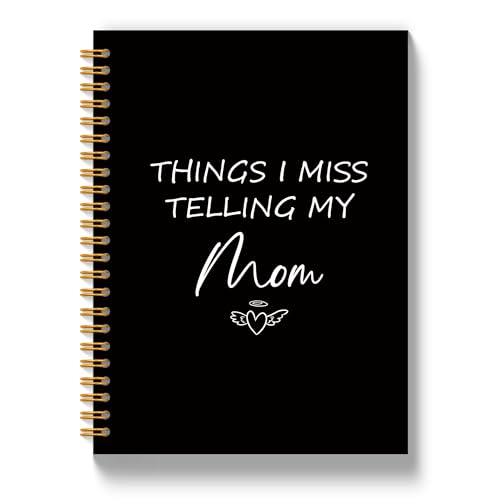 Mom Memorial Gifts Notebook Journal 5.5x8.3, Loss of Mother Sympathy Gifts Hardcover Notebook for Note Taking, Condolence Grief Gift Journals for Writing - color: Things Mom