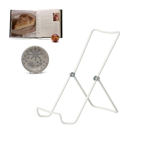 KINGDOM SOLUTIONS - 8.5" White Metal Display Stand Made in USA - 2 Pack - color: White Adjustable, size: 8.5" (2-pack)