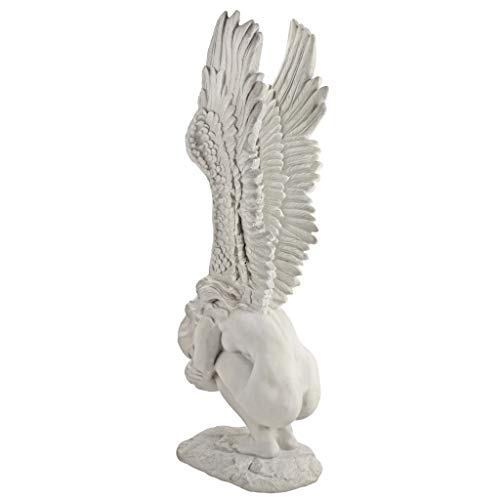 Design Toscano Remembrance and Redemption Angel Religious Indoor/Outdoor Garden Statue, From Base to Top of the Wings Nearly 3 feet tall! Tall, Cast Stone Resin, Antique Stone Finish - style: LARGE REMEMBRANCE AND REDEMPTION