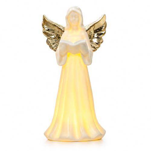 ADAVAS.Y&G Angel Night Light, Christian Angel Figurine with Warm LED Glow, Sympathy Gift for Women, Mom, Daughter, Faith Home Decor 7" H - color: Singing