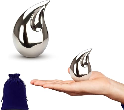Small Urns for Human Ashes Keepsake Adult Male Female, Mini Cremation Urns - color: Silver, size: 1 Pcs Small