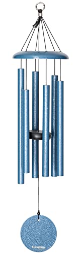 Corinthian Bells by Wind River - 27 inch Sky Blue Wind Chime for Patio, Backyard, Garden, and Outdoor Decor (Aluminum Chime) Made in the USA - color: Sky Blue