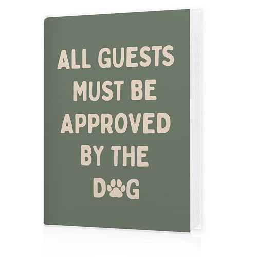 Dog Photo Album 4x6, Dog Lover Gifts, Funny All Guests Must Be Approved by the Dogs 18 Pockets Small Picture Memory Photo Album for Gift for Pet Lover Owner - color: Dog Guests