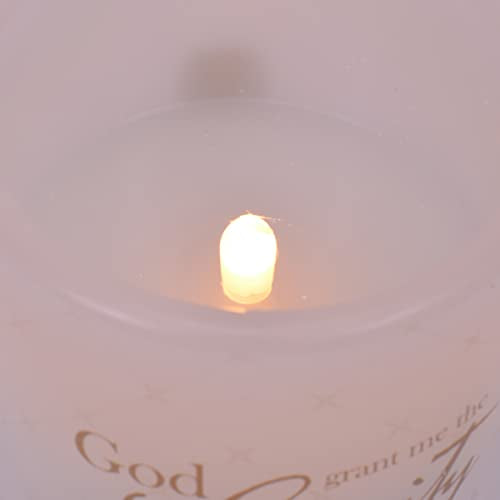 Mark Feldstein & Associates Serenity Prayer Flameless LED Inspirational Candle Pillar, 4 x 6 Inch