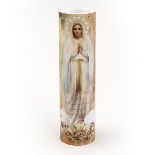 Our Lady of Good Help LED Flameless Devotional Prayer Candle