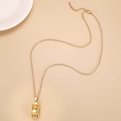 Stainless Steel Car Cremation Necklaces For Ashes Of Loved Ones Memorial Urn Pendant Holder Keepsake Remembrance Jewelry For Women Men - color: Gold