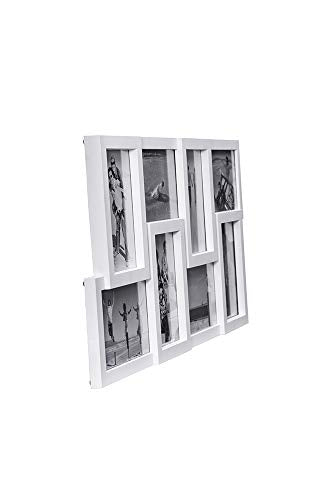 Malden International Designs Puzzle Collage Picture Frame, 8 Option, 8-4x6, White - color: White