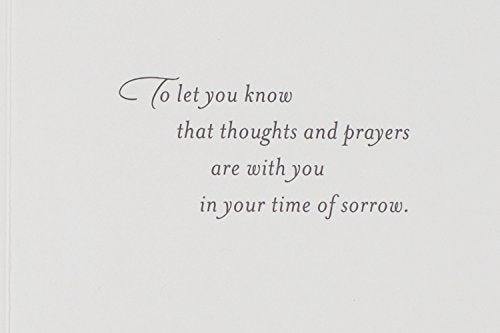 Hallmark Sympathy Greeting Card (Thoughts and Prayers Are With You) | Laser-cut Floral Design, Perfect for Expressing Condolences, Envelope Included, Card Measures 5 X 7.2 in - size: 5 inches x 7.2 inches