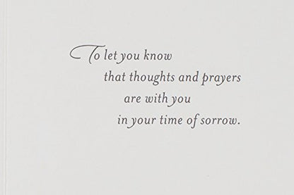 Hallmark Sympathy Greeting Card (Thoughts and Prayers Are With You) (Pack of 2) - size: 5 inches x 7.2 inches (Pack of 2)