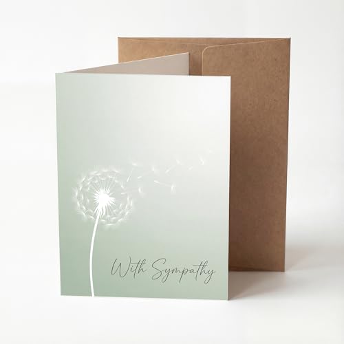 Sympathy Card, Dandelion Seeds Condolence For - color: Sympathy Card 011