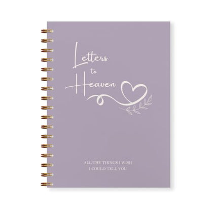 Letters to Heaven Grief Journal Gift, 5.5x8.3in（Purple） | Sympathy Journal Gifts for Loss of Loved One, Condolence Bereavement Grieving Gift Spiral Hardcover Notebook - color: Purple