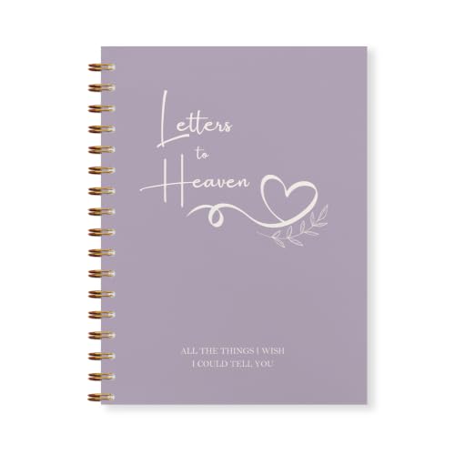 Letters to Heaven Grief Journal Gift, 5.5x8.3in（Purple） - color: Purple