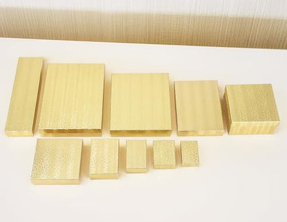 TheDisplayGuys 100 Cardboard Jewelry Gift Boxes with Inserts - Gold Foil - size: 100 Pack