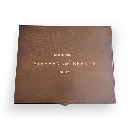 Personalised Engraved Wooden Keepsake Box, Wedding Memory Box, Personalized Keepsake Wood Box, Custom Wedding Gift, Custom Photo Box - style: Storage Box Design - 8