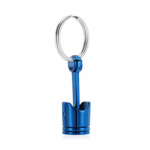 Car Parts Stainless Steel Piston Cremation Urn Necklace For Men Keepsake Memorial Jewelry Hold Ashes - color: Colorful-Keychain