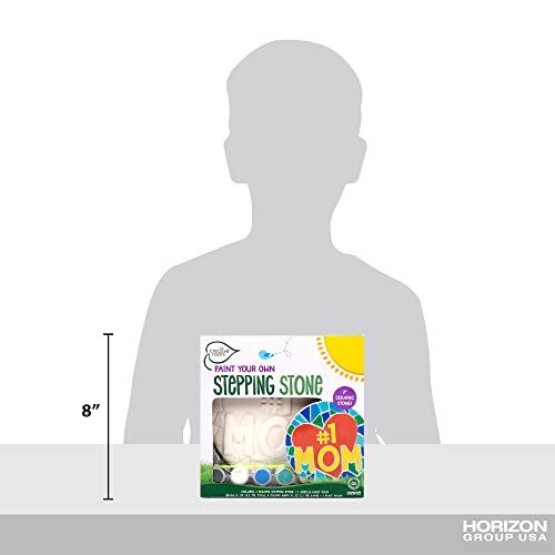 Creative Roots Paint Your Own #1 MOM Stepping Stone, Craft Kits for Kids, Ceramics to Paint, Ages 6+ - style: #1 Mom