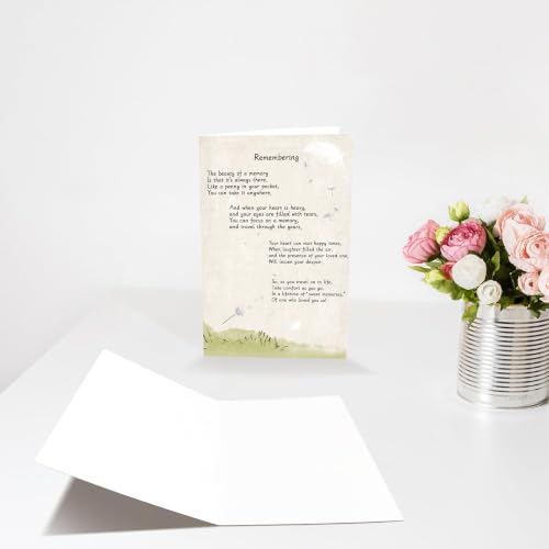 Sympathy Card, Heartfelt Grief, Bereavement, Loss of Someone, Condolence, Remembering, Thinking of You Card for Family Friend Coworker Him Her. - color: #3