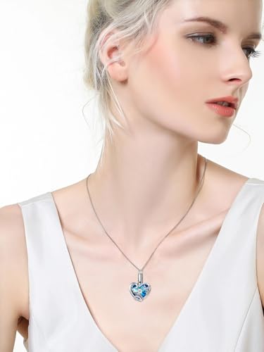 WINNICACA Silver Cremation Urn Necklaces for Ashes of Loved Ones - style: Hummingbird Urn Necklace