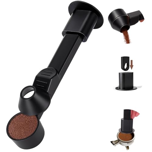 Palksky Coffee Scoop & Funnel with Fill Press1PCS (Black) - color: Black with Fill Press