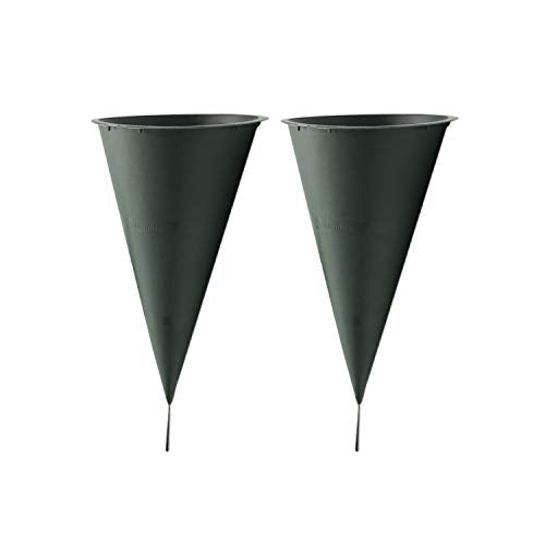 Royal Imports Cemetery Vases for Grave 11" Large, 1.9" Spikes Set of 2 - size: Large - No Foam