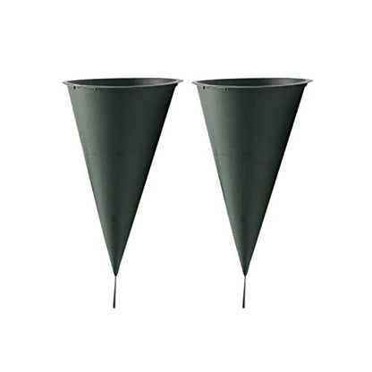 Royal Imports Cemetery Vases for Grave 11" Large, 1.9" Spikes Set of 2 - size: Large - No Foam