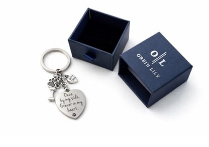 Pet Memorial Gift for Loss of Dog, Dog Memorial Keychain with Engraved Heart, Dog Loss Sympathy Gift, Pet Remembrance Keepsake, Bereavement Gift for Dog Lovers, Stainless Steel Keychain