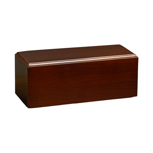 Companion Urn for Human, Infant and Pet Ashes, Cremation and Aquamation Urn for Adults, Infants, and Pets, Memorial Keepsake Urn (Cherry, Large) - color: Cherry, size: Large
