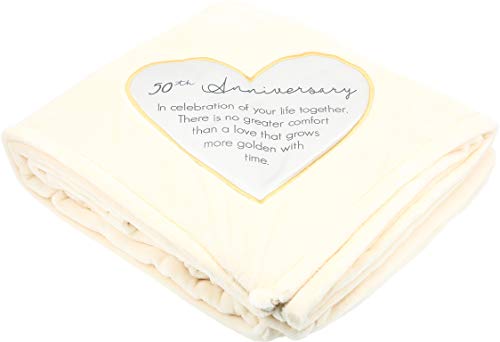 Pavilion Gift Company - 50th Soft Royal Plush Blanket 50x60 Inch - style: 50th annivesary