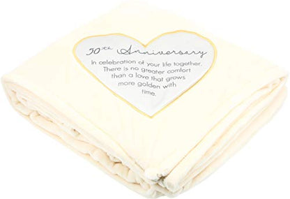 Pavilion Gift Company - 50th Soft Royal Plush Blanket 50x60 Inch - style: 50th annivesary